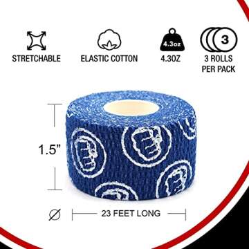 WOD Nation Weightlifting Hook Grip Tape - Stretchy Athletic Tape 3 Pack