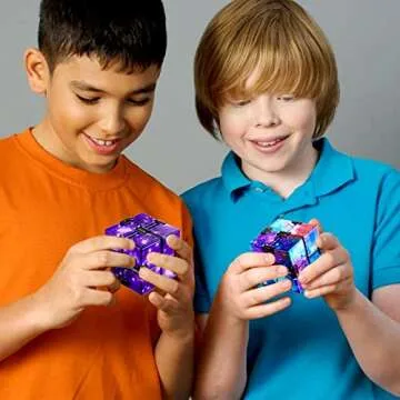 Infinity Cubes Fidget Toys, Galaxy Fidget Cubes Stress and Anxiety Relief Toys, Toy Relaxing Hand-Held for Adults for ADD/ADHD/OCD (Starry Sky)