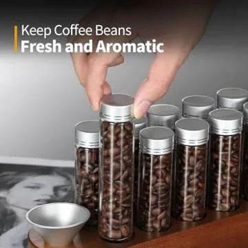 Coosigar Coffee Bean Container Set with Wooden Stand