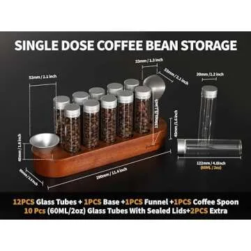 Coosigar Coffee Bean Container Set with Wooden Stand