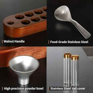 Coosigar Coffee Bean Container Set with Wooden Stand