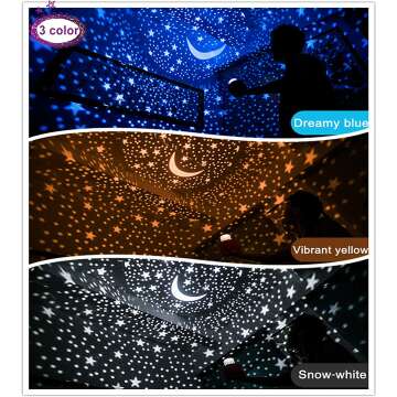 WINICE LED Star Projector - Remote Control & Timer