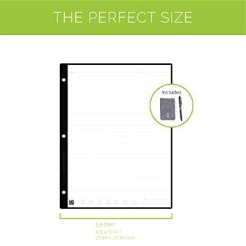 Rocketbook Filler Paper Starter Pack | Lined College Ruled Reusable Notebook Paper (8.5" x 11") | Sc...