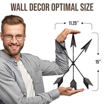 CraftyCrocodile Iron Arrow Wall Art for Home Decor