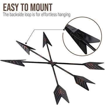 CraftyCrocodile Iron Arrow Wall Art for Home Decor