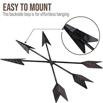 CraftyCrocodile Iron Arrow Wall Art for Home Decor