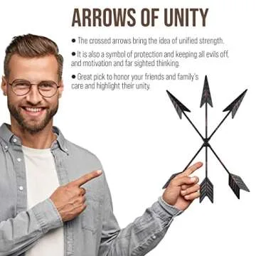 CraftyCrocodile Iron Arrow Wall Art for Home Decor