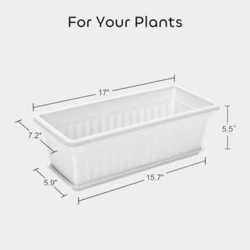 GROWNEER 17 In White Flower Planters for Any Space