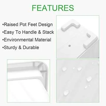 GROWNEER 17 In White Flower Planters for Any Space