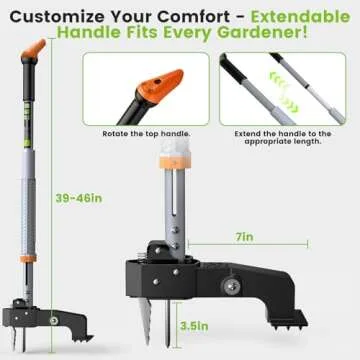 SOOTFRO Weed Puller Tool with Adjustable Handle and Ejector