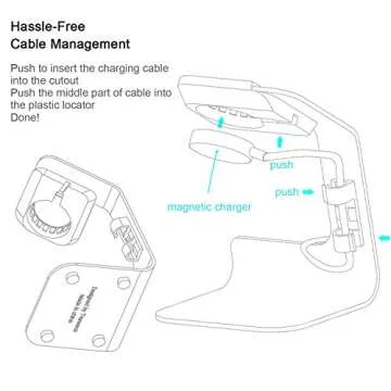 Tranesca Watch Charger Stand Holder Dock Compatible with Apple Watch Series Ultra2/Ultra/10/9/8/7/6/5/4/3/2/1/SE (49mm/46mm/45mm/44mm/42mm/41mm/40mm/38mm) - Silver Grey