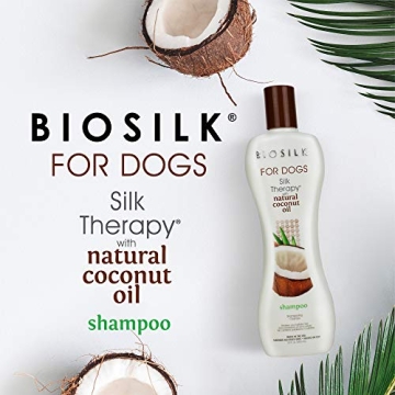 BioSilk Coconut Dog Shampoo for Silky Coats 12 Fl Oz