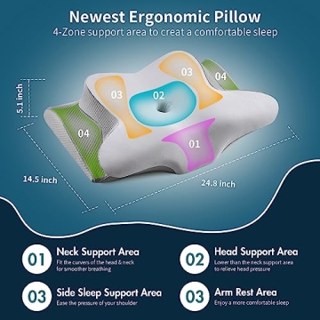Cervical Neck Pillow - Comfort & Support for Sleepers