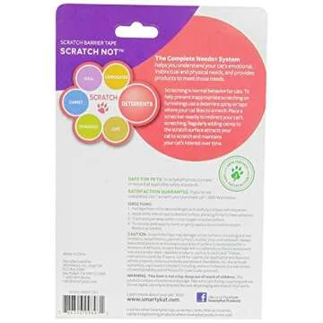 SmartyKat Scratch Not Scratch Deterrent Tape for Cats, Easy to Apply & Remove - White