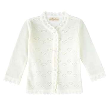Lilax Baby Girls' Heart Cardigan - Stylish & Cozy Sweater