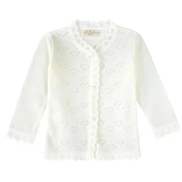 Lilax Baby Girls' Heart Cardigan - Stylish & Cozy Sweater