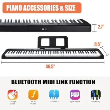 88 Key Digital Piano Electric Keyboard for Beginners