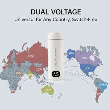 Portable Electric Kettle with LCD Display - HOWDIANQY