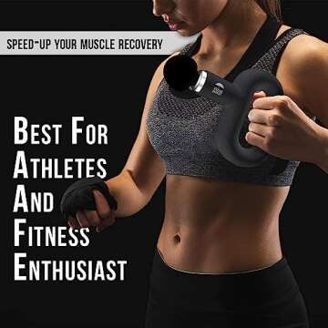 WBM Smart Massage Gun Deep Tissue Percussion Muscle Massager for Pain Relief,Electric Body Massager Sports Drill Portable Super Quiet Brushless Motor (Silver)