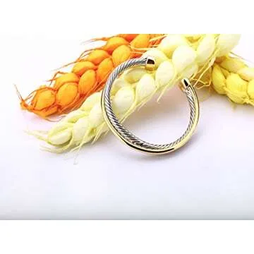 Elegant UNY Jewel Twisted Cable Wire Cuff Bracelet for Women