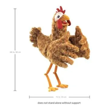 Folkmanis Chicken Plush Puppet for Interactive Play