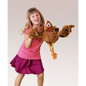 Folkmanis Chicken Plush Puppet for Interactive Play