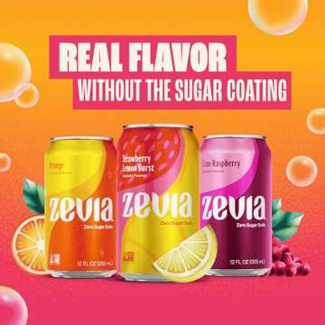 Zevia Zero Sugar Soda Fruity Variety Pack - 24 Cans of Naturally Sweetened Soft Drinks