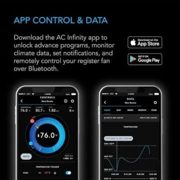 AC Infinity AIRTAP T4 Bronze, Register Booster Fan for 4” x 12” Register Holes, Improves Heating & Cooling Vents, Quiet 10-Speeds, Bluetooth App Control Data Alerts