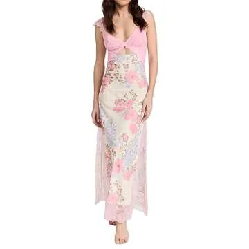 Stylish HOXIJIA Floral Maxi Dress for Women