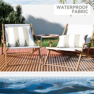 Outdoor Waterproof Striped Throw Pillow Covers - Stylish & Durable