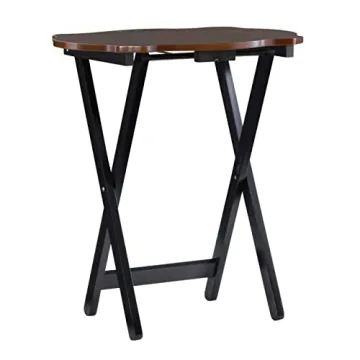 Stylish Serpentine Tray Table Set with Storage Solution