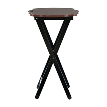 Stylish Serpentine Tray Table Set with Storage Solution