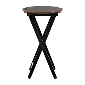 Stylish Serpentine Tray Table Set with Storage Solution