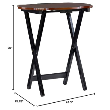 Stylish Serpentine Tray Table Set with Storage Solution