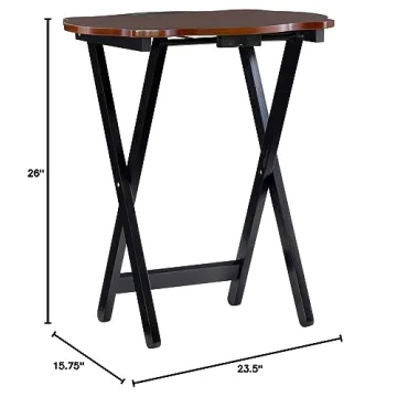 Stylish Serpentine Tray Table Set with Storage Solution