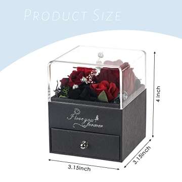 FLOWERS Birthday Rose Box Gifts for Women Mom Mothers Day Preserved Floral and Artificial Floral Gif...