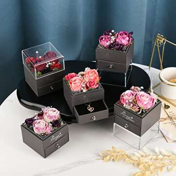 Elegant Flowers Box Gift for Mother's Day and More