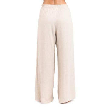 La Blanca Women's Palazzo Pant Swimsuit Cover Up, Taupe//Delphine Coast, Small