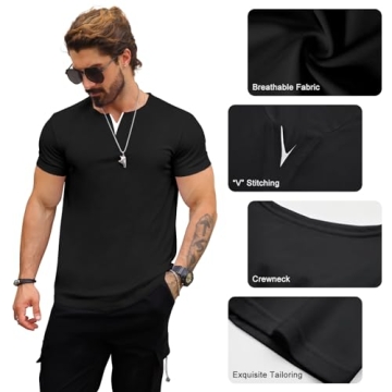 Mancozy Hip-Hop Men's Stylish Short-Sleeved Tee