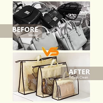 CINPIUK Clear Handbag Storage Bags - 8 Pack Organizer