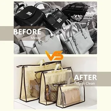 CINPIUK Clear Handbag Storage Bags - 8 Pack Organizer