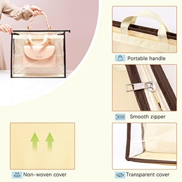 CINPIUK Clear Handbag Storage Bags - 8 Pack Organizer