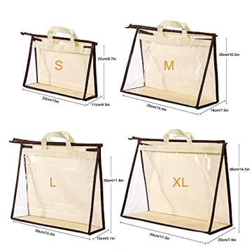 CINPIUK Clear Handbag Storage Bags - 8 Pack Organizer