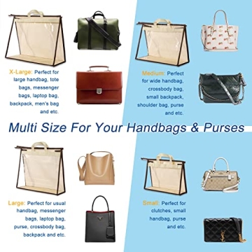 CINPIUK Clear Handbag Storage Bags - 8 Pack Organizer