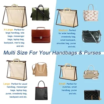 CINPIUK Clear Handbag Storage Bags - 8 Pack Organizer