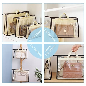 CINPIUK Clear Handbag Storage Bags - 8 Pack Organizer