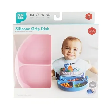 Durable Bumkins Toddler Suction Plate for Self-Feeding
