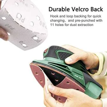 60PCS Sanding Sheets, Hook and Loop Mouse Sander Pads Sander Paper for Multi-Sanders,10Pcs Each Assorted 40/60/80/120/180/240 Grits, Including All grit Grades, Coarse to Fine