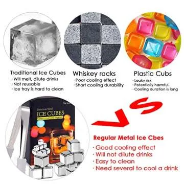 12 PCS Whiskey Stones Gift Set for Chilly Drinks