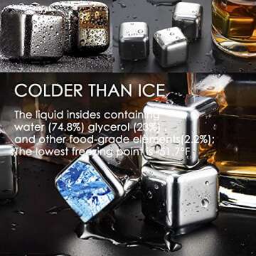 12 PCS Whiskey Stones Gift Set for Chilly Drinks